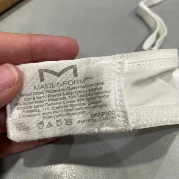 Maidenform Love The Lift Lace Cup Demi Plunge Underwire Push Up Bra Dm9900 32c - Picture 4 of 4